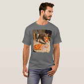 Cat gestohlen Pizza! T-Shirt (Vorne ganz)