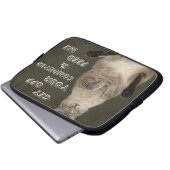 Cat "GET OFF COMPUTER & FÜTTRE ME" Notebook-Sieb Laptopschutzhülle (Vorne Knopf)