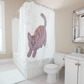 Cat getting ready to jump duvet cover duschvorhang (Beispiel)