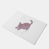 Cat getting ready to jump duvet cover fußmatte (Schrägansicht)