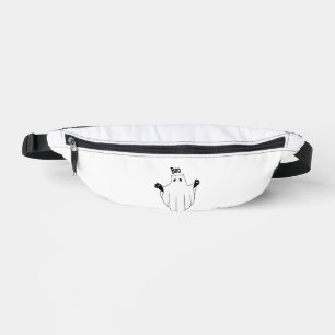 Cat Ghost Boo Halloween Funny Spooky Black Cat Bauchtasche