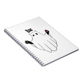 Cat Ghost Boo Halloween Funny Spooky Black Cat Notizblock (Rechte Seite)