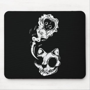 Cat Ghost Lazy Halloween Kostüm Spaß Kitten Skull Mousepad
