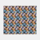 Cat Gift | Niedliche Cat Faces Fleecedecke (Vorderseite (Horizontal))