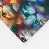 Cat Gift | Niedliche Cat Faces Fleecedecke (Ecke)