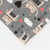 Cat Gift | Niedliches Katzenmuster Childisch Fleecedecke (Ecke)