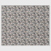 Cat Gift | Niedliches Katzenmuster Childisch Geschenkpapier (Flach)