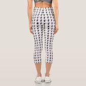 Cat Gift | Niedliches Katzenmuster Nahtloser Hinte Capri Leggings (Rückseite)