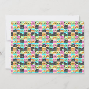 Cat Gift Niedliches Kawaii Cat Pattern Dankeskarte