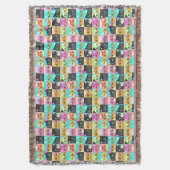 Cat Gift | Niedliches Kawaii Cat Pattern Decke (Vorderseite Vertikal)