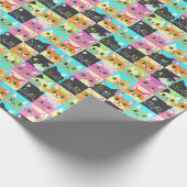 Cat Gift | Niedliches Kawaii Cat Pattern Geschenkpapier (Ecke)