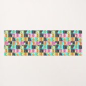 Cat Gift | Niedliches Kawaii Cat Pattern Yogamatte (Rückseite (Horizontal))