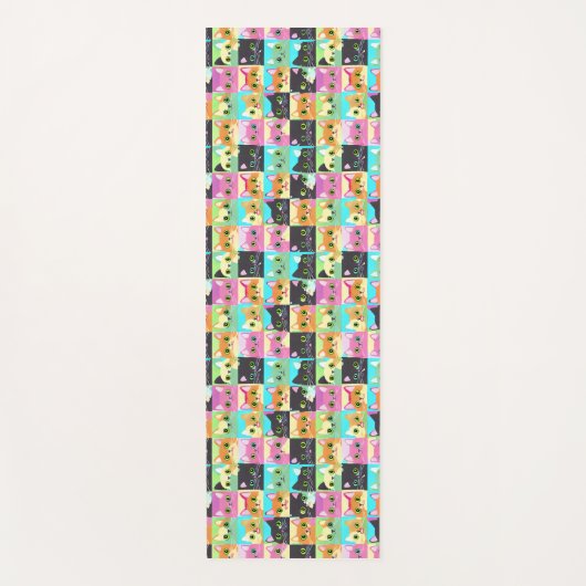 Cat Gift | Niedliches Kawaii Cat Pattern Yogamatte (Vorderseite)