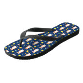 Cat Gift | Space Cat Pattern Graphic Badesandalen (Schrägansicht)
