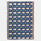Cat Gift | Space Cat Pattern Graphic Decke (Vorderseite Vertikal)