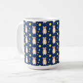 Cat Gift | Space Cat Pattern Graphic Kaffeetasse (Vorderseite Links)