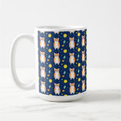 Cat Gift | Space Cat Pattern Graphic Kaffeetasse (Links)