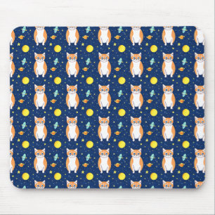Cat Gift Space Cat Pattern Graphic Mousepad