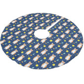 Cat Gift | Space Cat Pattern Graphic Polyester Weihnachtsbaumdecke (Schrägansicht)