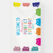 Cat Girl Birthday Party Banner (Vertikal)