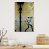 Cat Girl Night Poster (Küche)