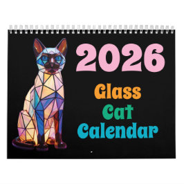 Cat Glass Calendar Kalender