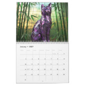Cat Glass Calendar Kalender (Jan 2027)