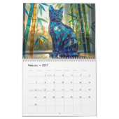 Cat Glass Calendar Kalender (Feb 2027)