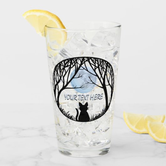 Cat Glasses Personalisiert Cat Lover Brillen Glas (Vorderseite Ice)