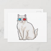 Cat Glasses Postkarte (Vorne/Hinten)