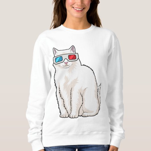 Cat Glasses Sweatshirt (Vorderseite)