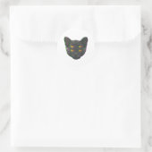 Cat Glitch Vaporwave Weird Dream Kitty Runder Aufkleber (Tasche)