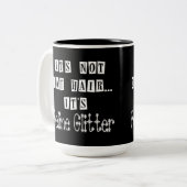 Cat Glitzer Spaß Zweifarbige Tasse (Vorderseite Links)