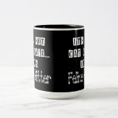 Cat Glitzer Spaß Zweifarbige Tasse (Mittel)