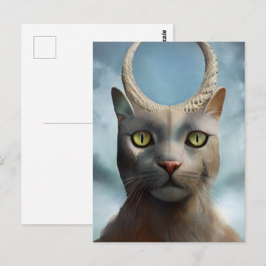 Cat God Postcard Postkarte (Vorne/Hinten)