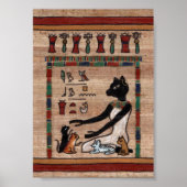 Cat Goddess Bast mit ihrem Kittens Poster (Vorne)