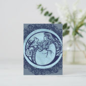 Cat Goddess Rose Postkarte (Stehend Vorderseite)