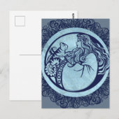 Cat Goddess Rose Postkarte (Vorne/Hinten)