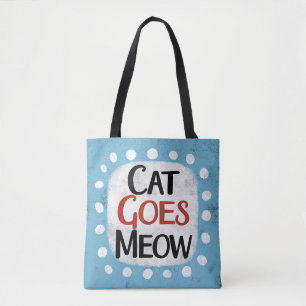 Cat Goes Meow Tote Tag Tasche