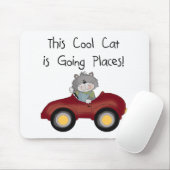 Cat Going Places Red Car Hemden und Geschenke Mousepad (Mit Mouse)