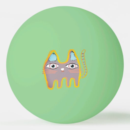 Cat Golf Balls Tischtennisball (Vorderseite)