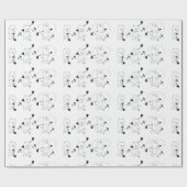 Cat Golfer Fun Niedliches Monogramm Geschenkpapier (Flach)