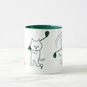 CAT-GOLFER-SCHALTFLÄCHE, FUNNY-GOLFSTROKE TASSE (Zentrum)