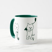 CAT-GOLFER-SCHALTFLÄCHE, FUNNY-GOLFSTROKE TASSE (Vorderseite Links)