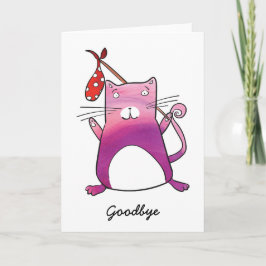 Cat Goodbye Card Karte