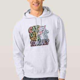 Cat Got Your Tongue? Funny Mischievous Kitty Hoodi Hoodie