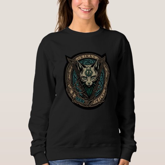 Cat Goth Fashion Witchcraft Halloween  1 Sweatshirt (Vorderseite)