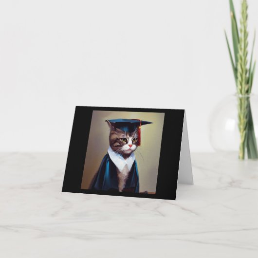 Cat Graduate Karte (Vorderseite)