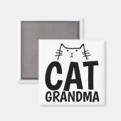 CAT GRANDMA MAGNETS MAGNET (Vorderseite/Rückseite)