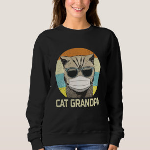 Cat Grandpa Sonnenbrille Gesichtshaut T-Shirt Väte Sweatshirt